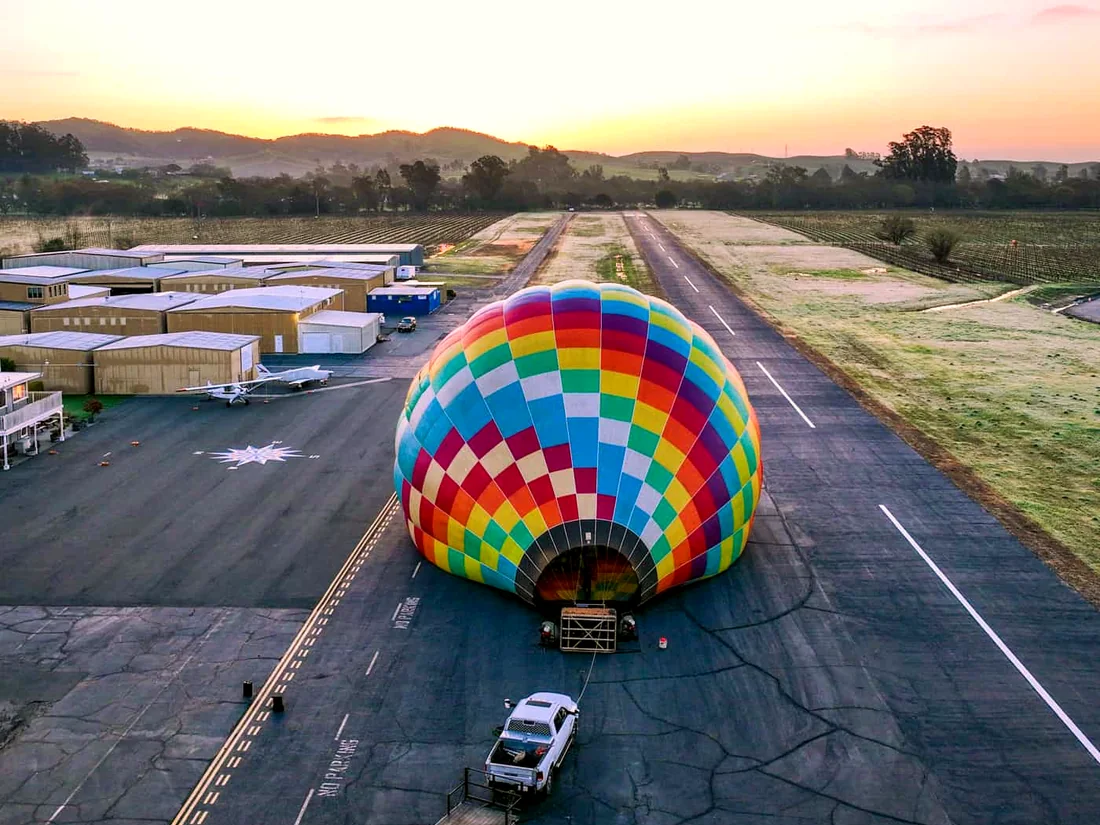 Balloon on the Sonoma Skypark runway